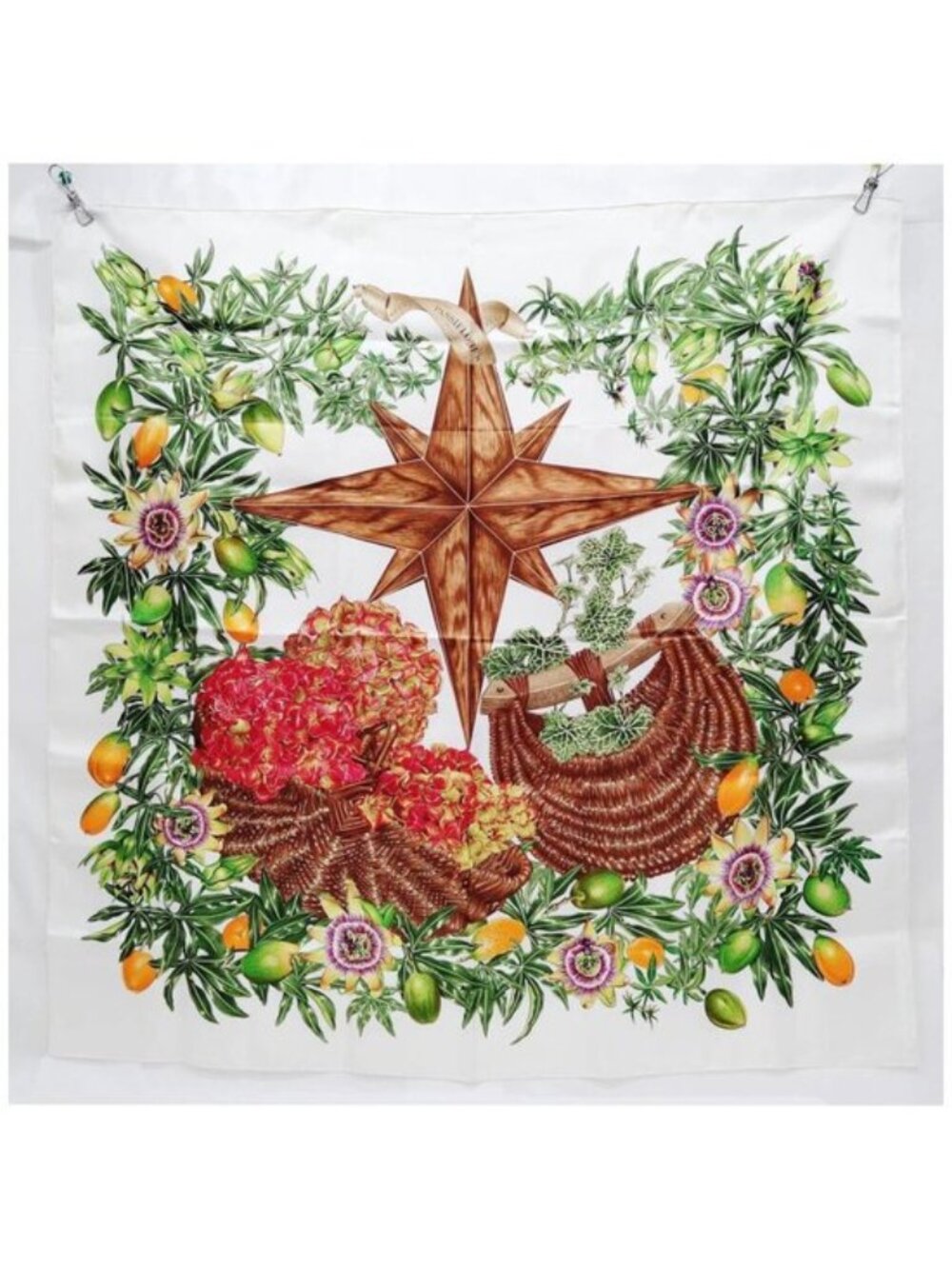 Hermes Carré 90 Silk Scarf Passiflores Floral - Picture 2 of 10